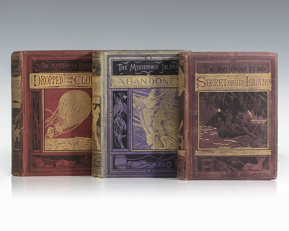 The Mysterious Island Trilogy Dropped From The Clouds Abandoned And The Secret Of The Island Raptis Rare Books Fine Rare And Antiquarian First Edition Books For Sale