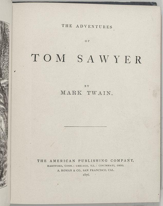 The Adventures Of Tom Sawyer First Edition Mark Twain Samuel Clemens