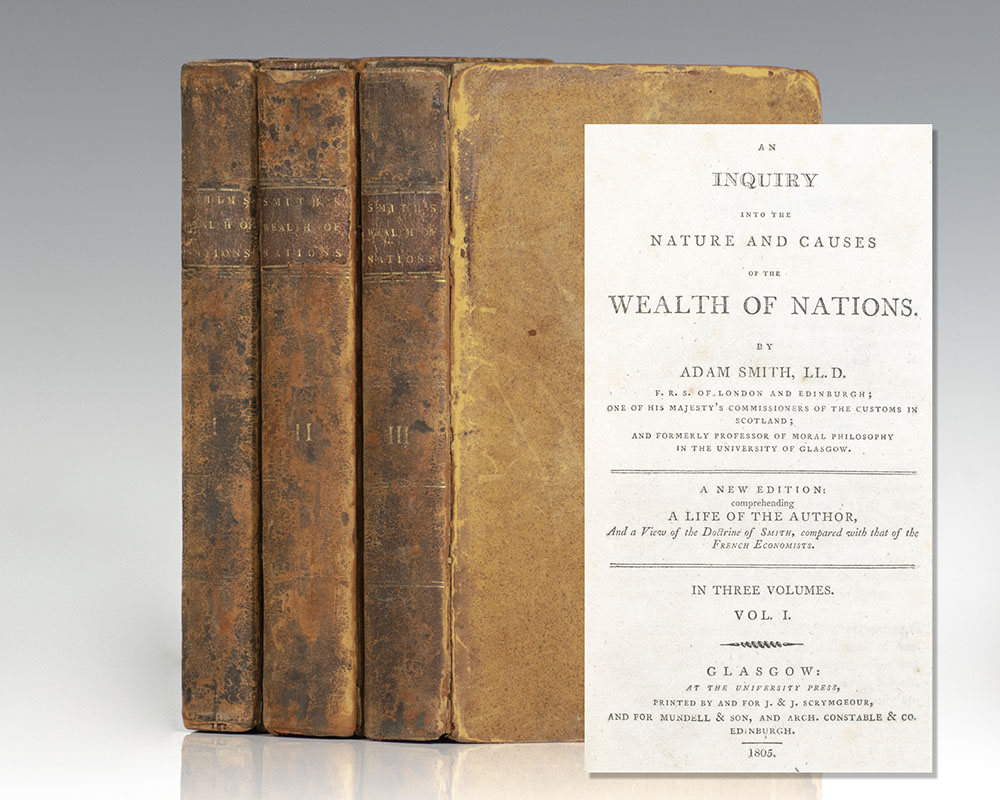 Wealth of Nations Adam Smith First Edition 1776 Rare Book