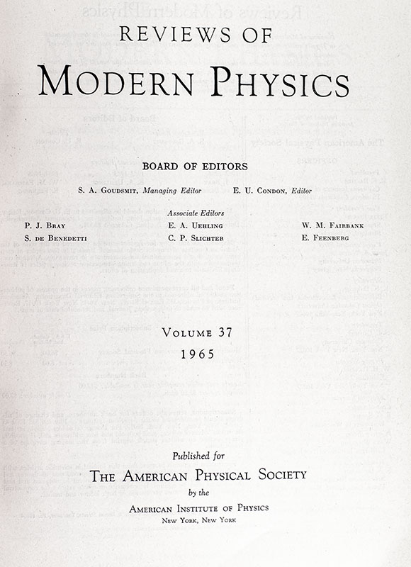 Reviews In Modern Physics: A Remarkable Property Of Plane Waves In ...