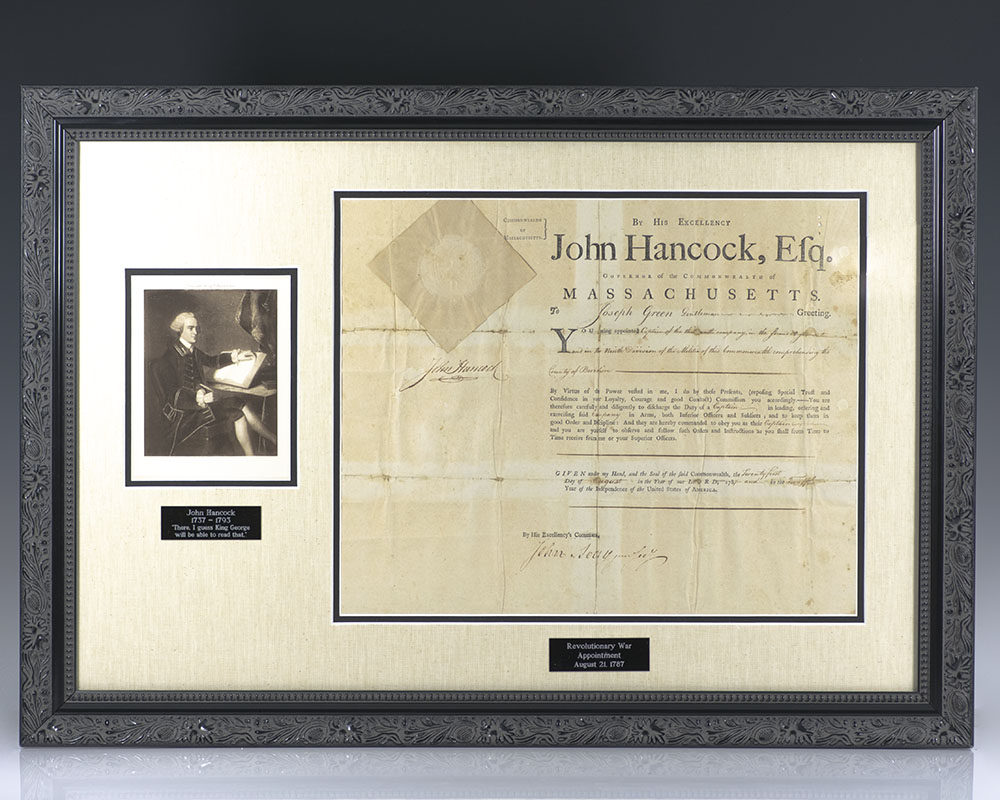 John Hancock Autograph Signed