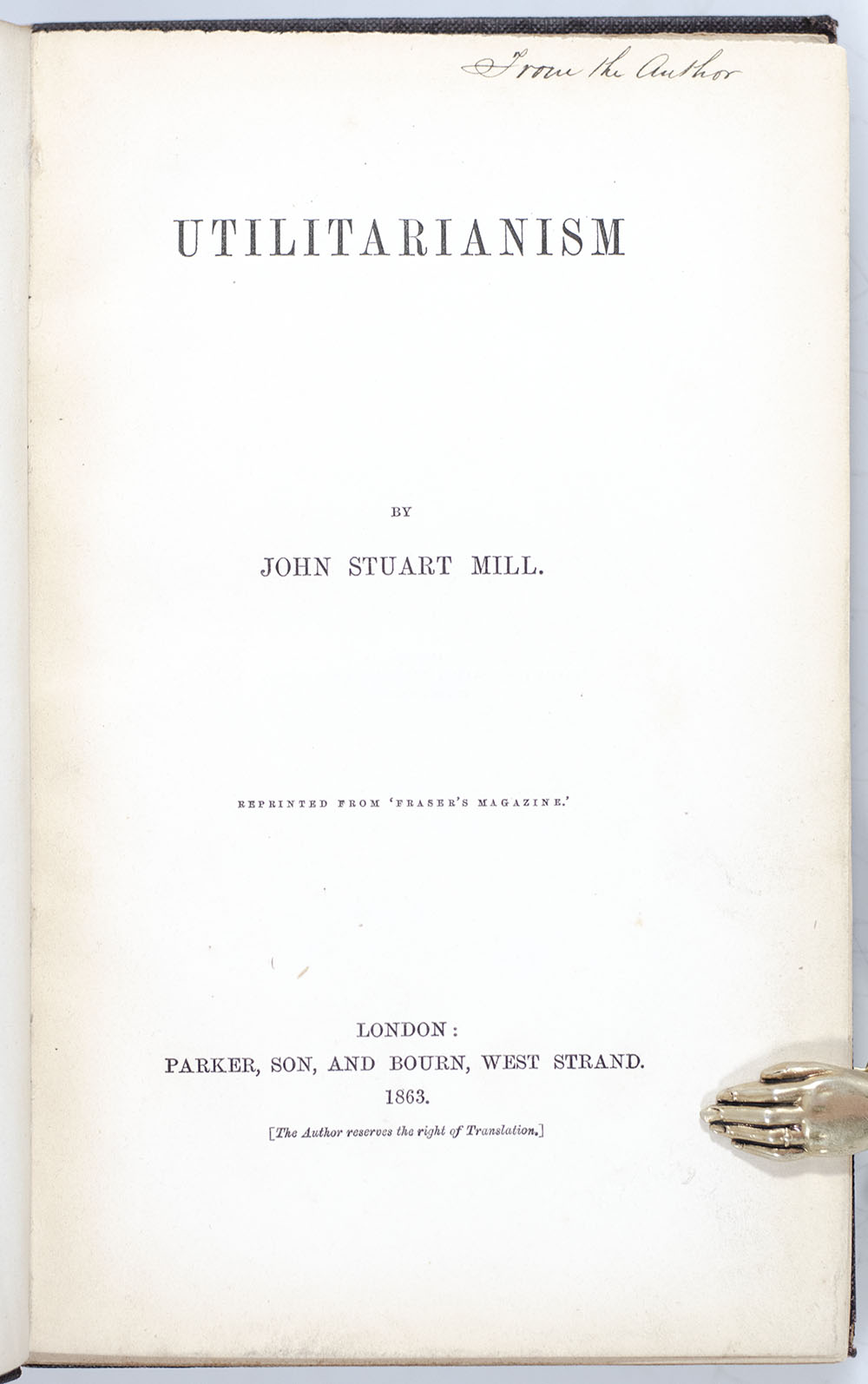 Utilitarianism John Stuart Mill First Edition Rare