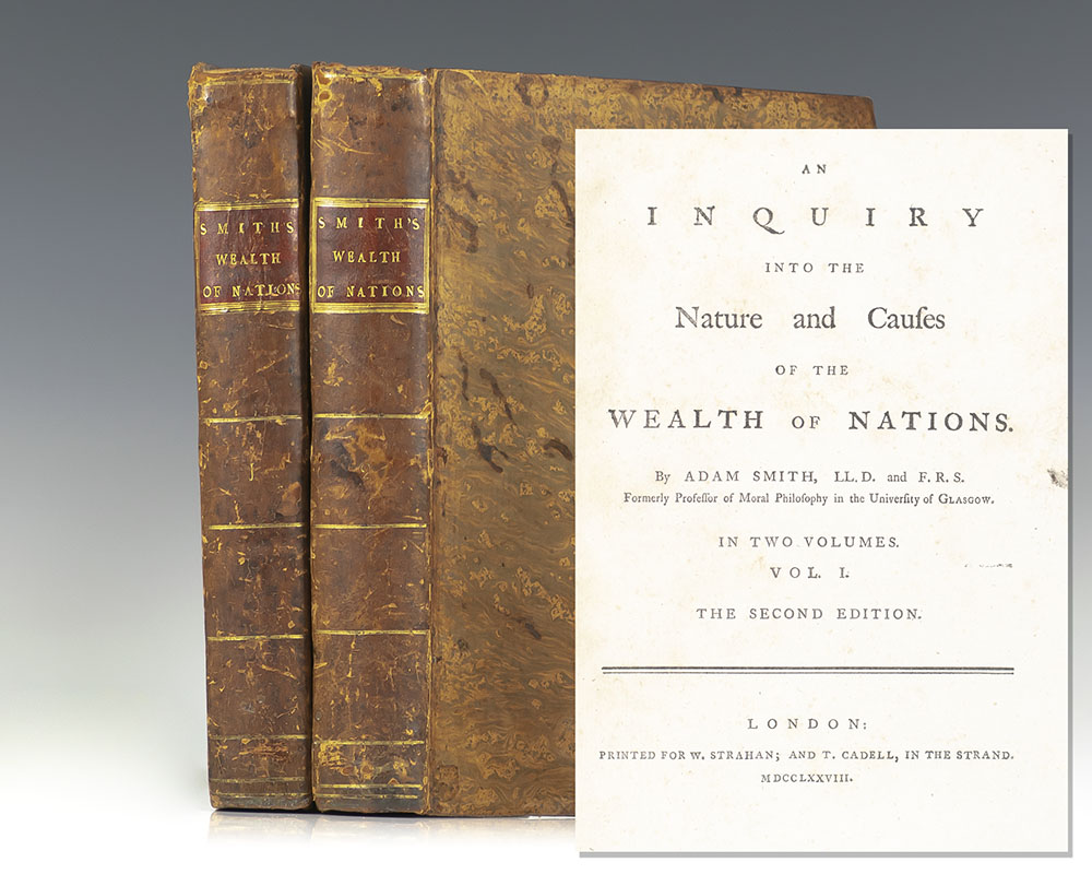 Wealth Of Nations Adam Smith First Edition 1776 Rare Book