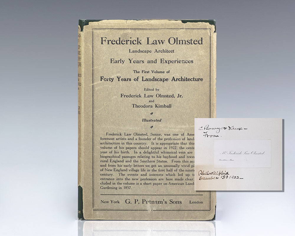 frederick law olmsted writings on landscape culture and society