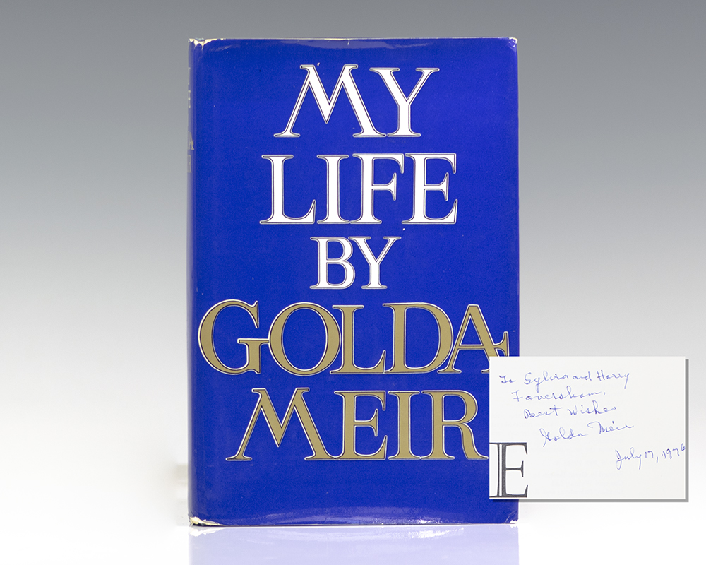 My Life Golda Meir First Edition Inscribed To Nancy Reagan