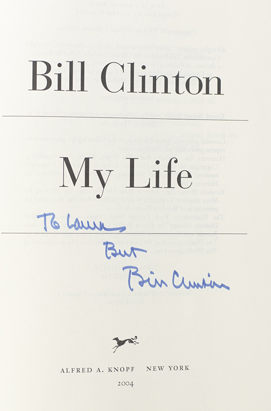 My Life Bill Clinton Hillary Clinton First Edition Signed Rare Book