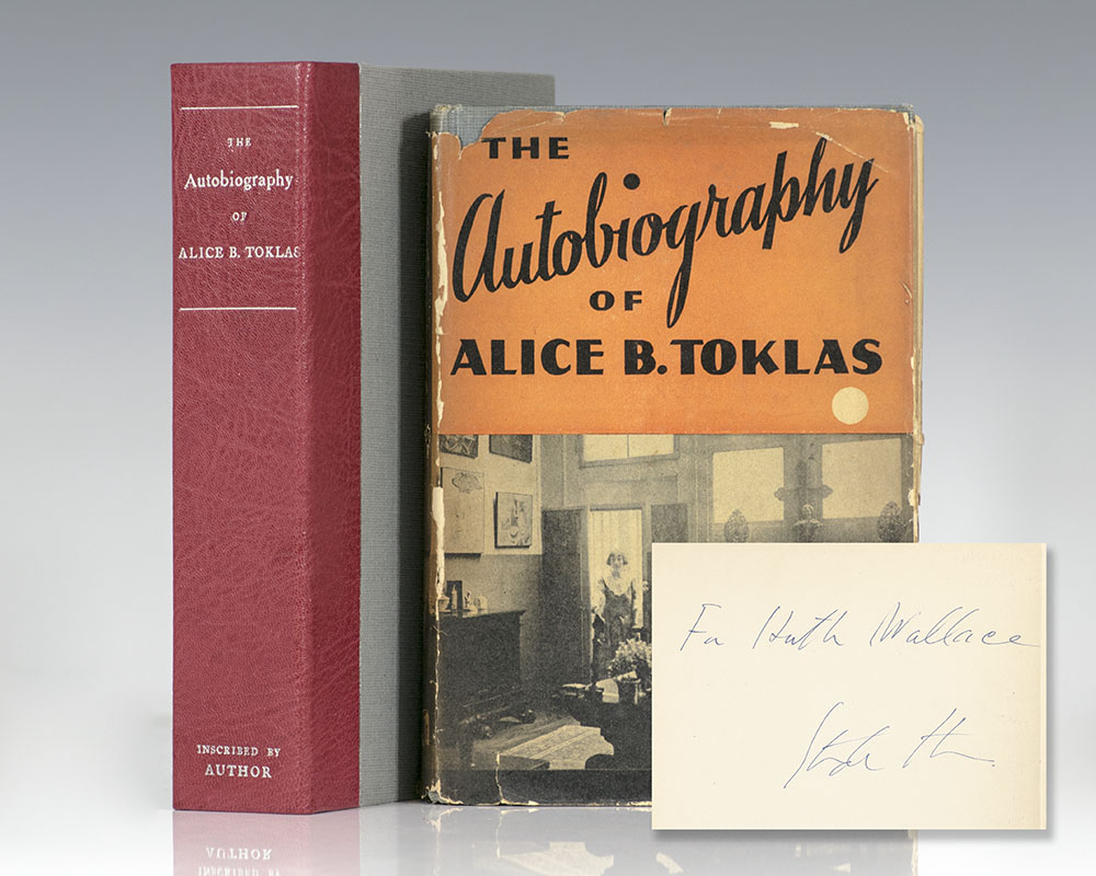 The Autobiography Of Alice B. Toklas Gertrude Stein First Edition Signed