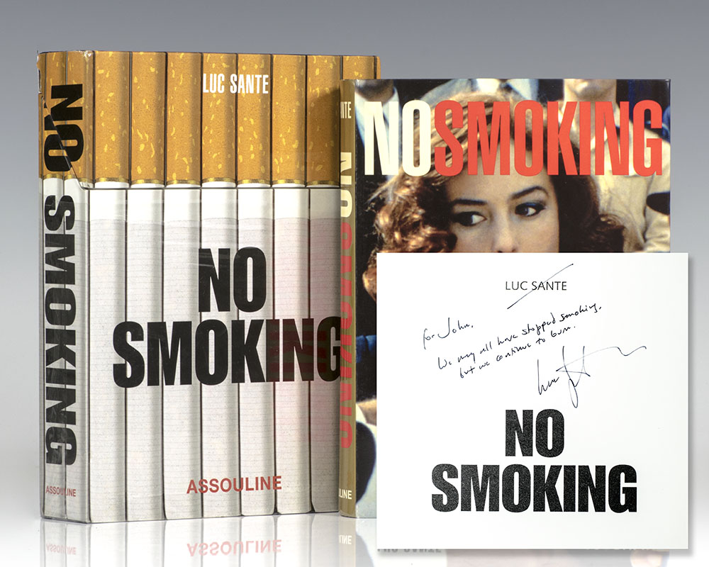 No Smoking Luc Sante First Edition Signed