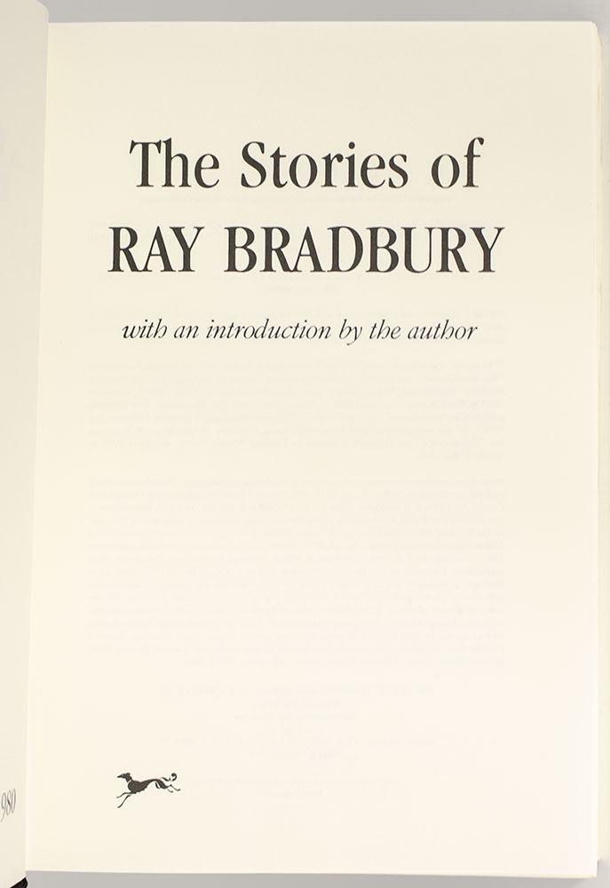 The Stories Of Ray Bradbury. - Raptis Rare Books | Fine Rare And ...