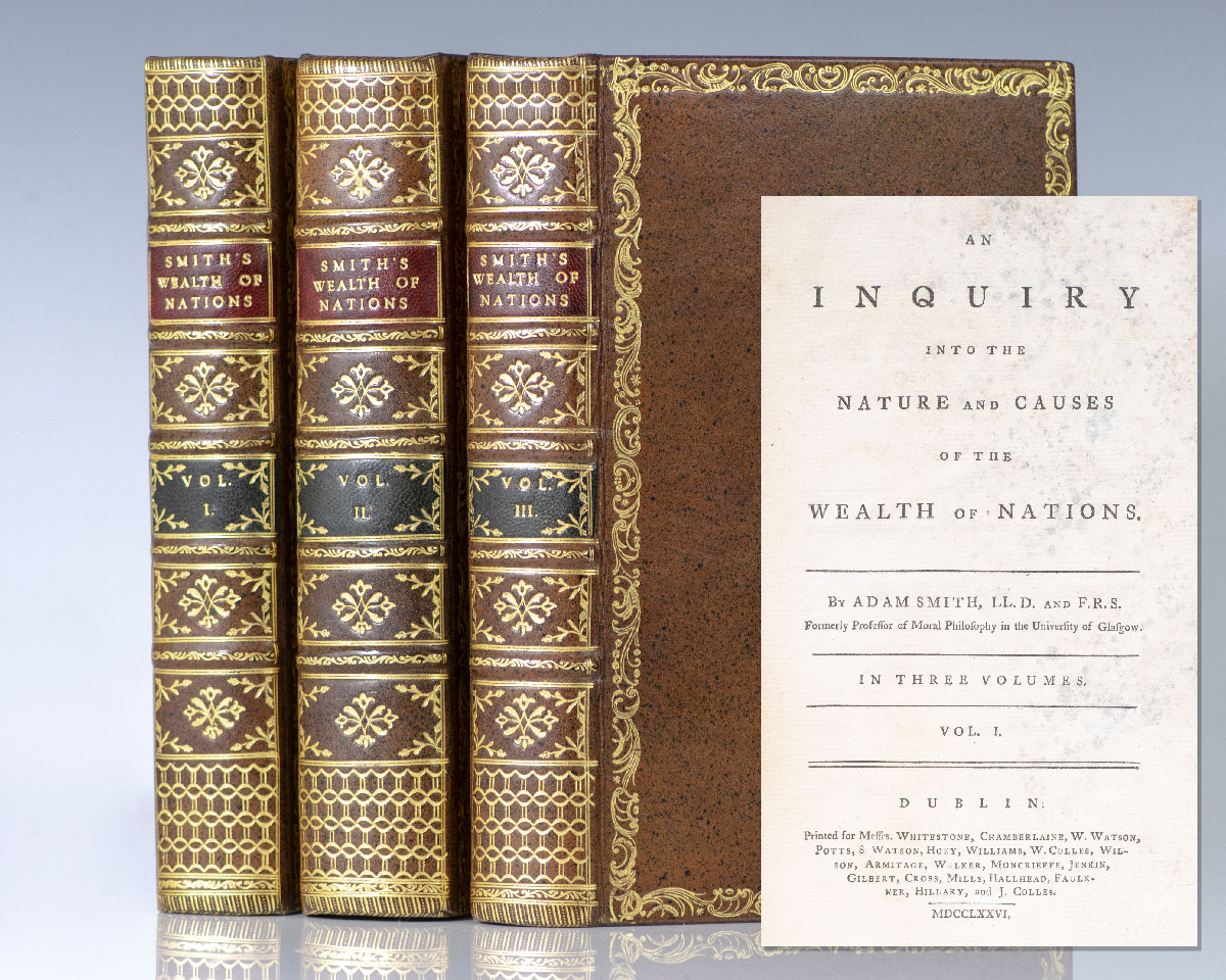 Wealth of Nations Adam Smith First Edition 1776 Rare Book