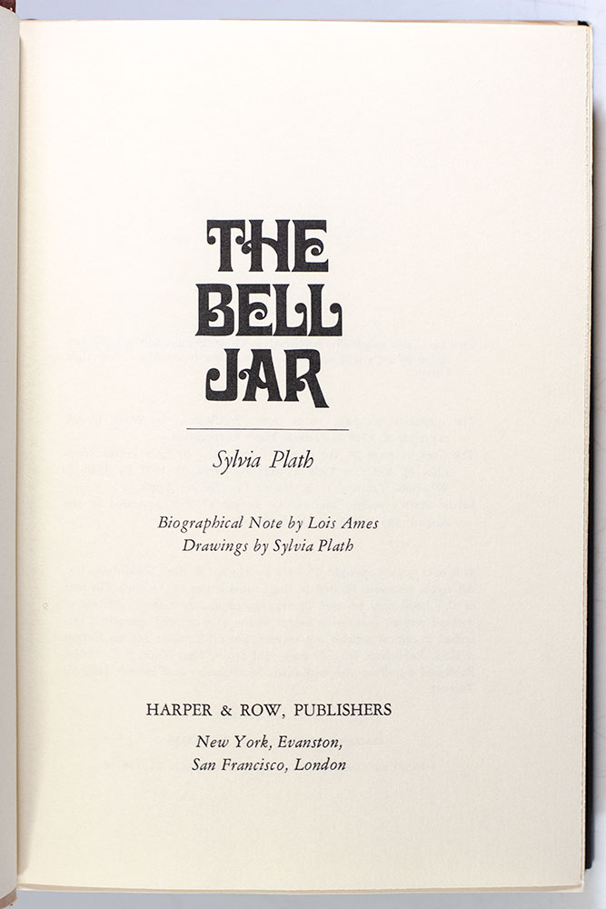 The Bell Jar Sylvia Plath First Edition Rare