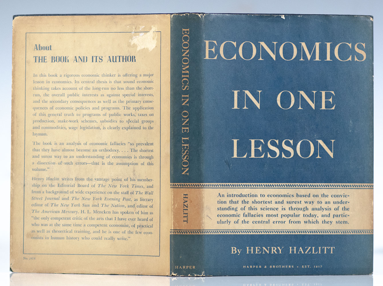 Economics In One Lesson Henry Hazlitt First Edition Rare Book