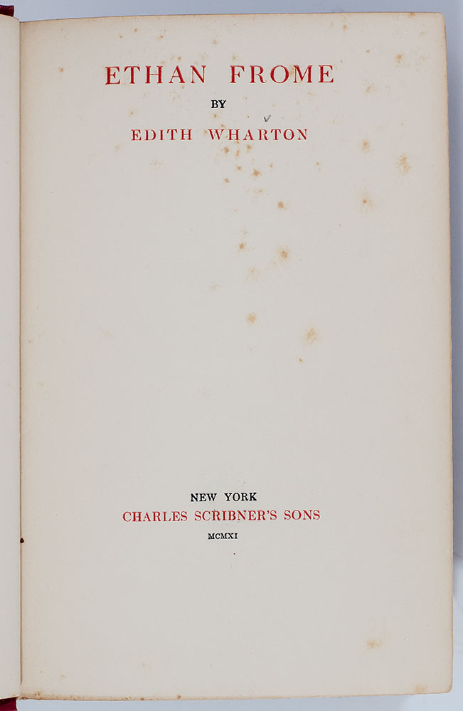 Ethan Frome First Edition Edith Wharton Rare