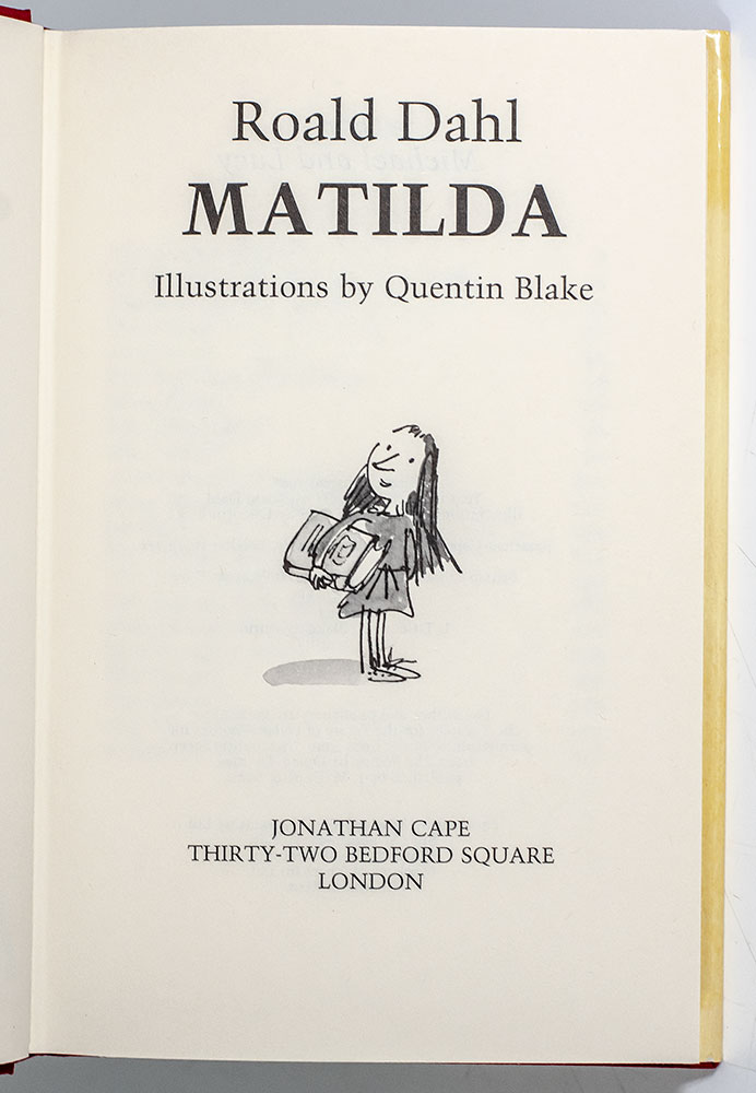 Matilda Roald Dahl First Edition Signed Rare Book