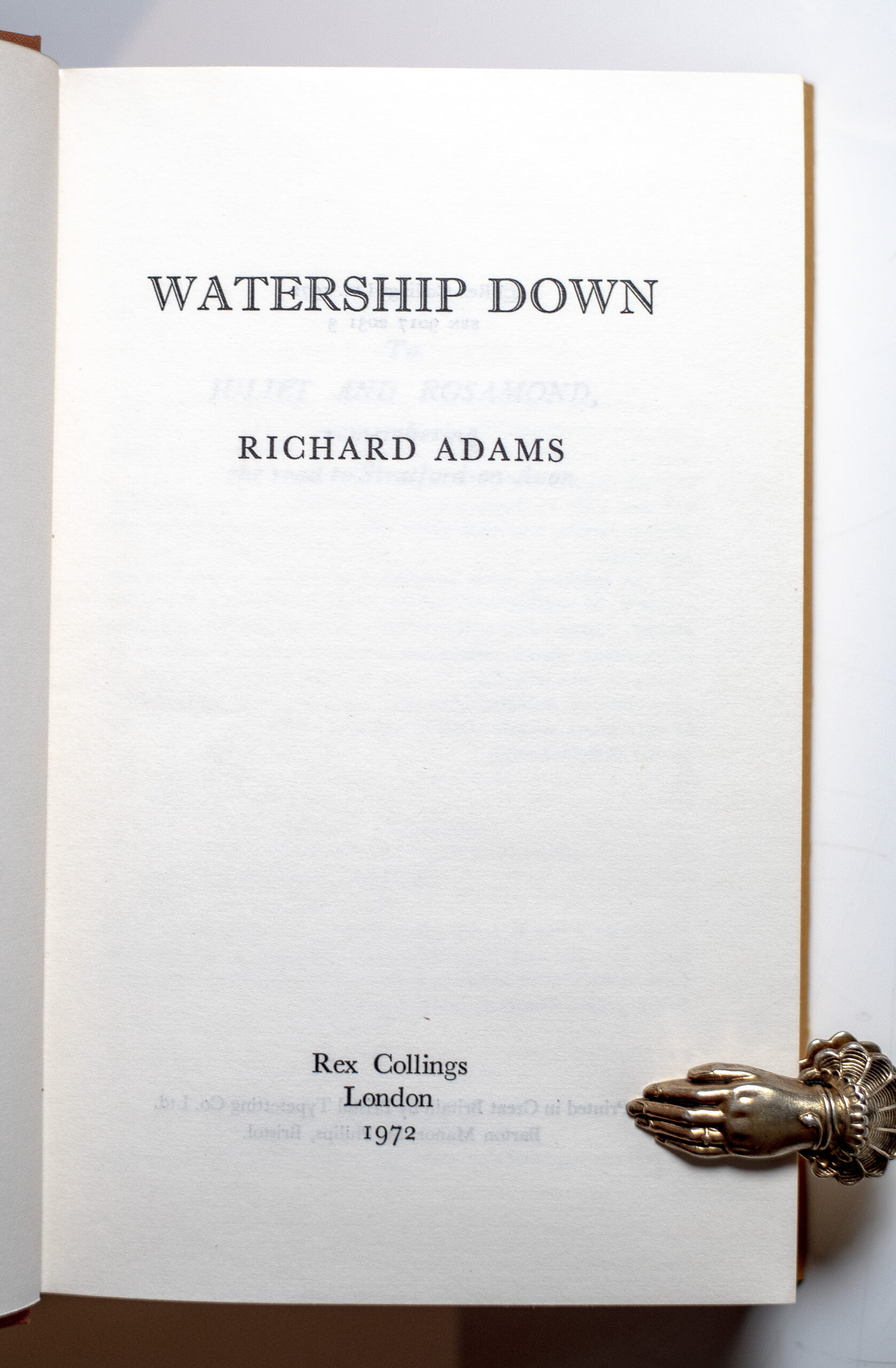 Watership Down Richard Adams First Edition Signed Rare Book