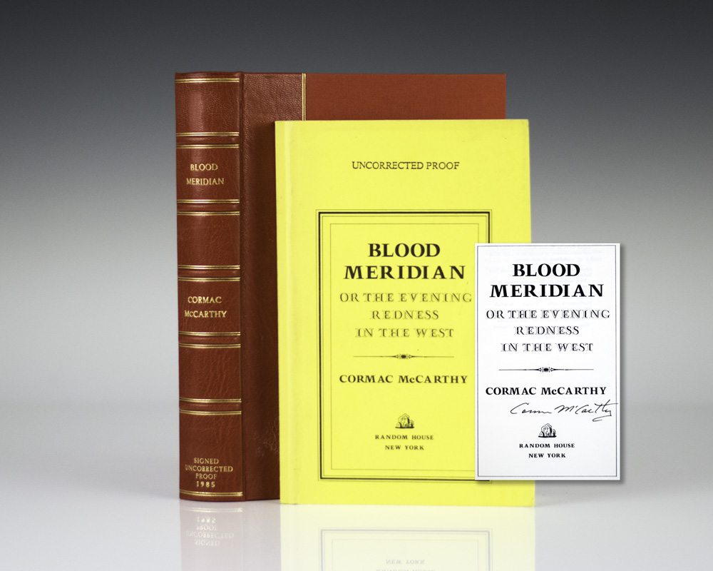 Blood Meridian Cormac McCarthy First Edition Signed Rare Book