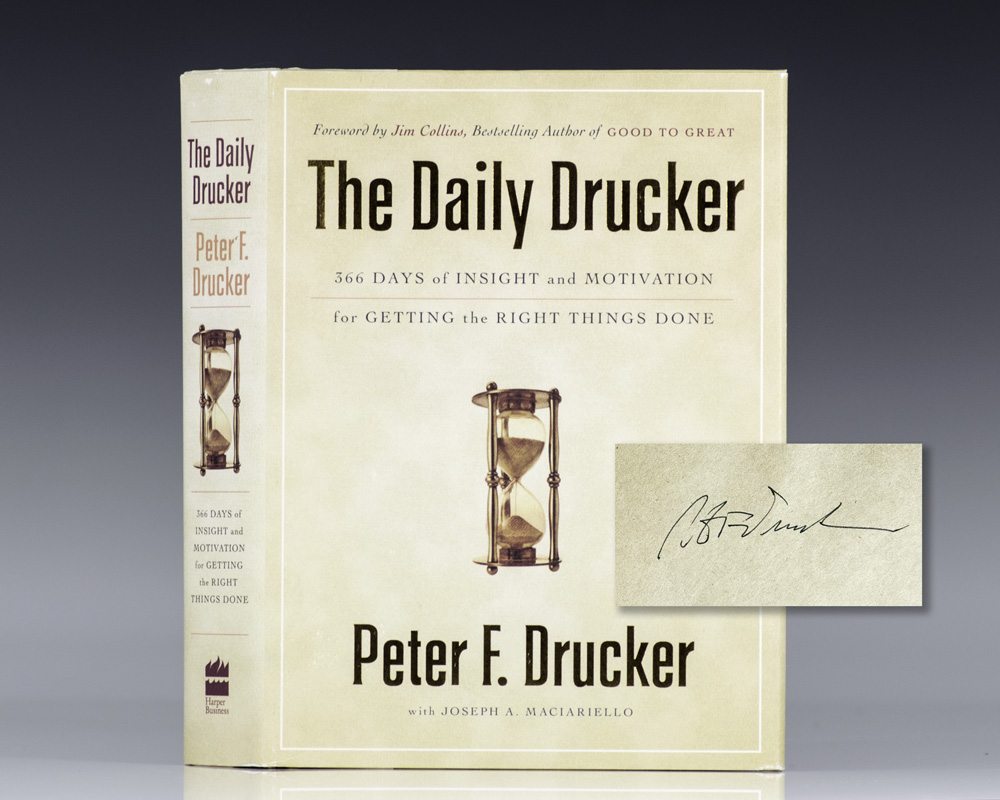 Daily Drucker First Edition Signed Peter Drucker