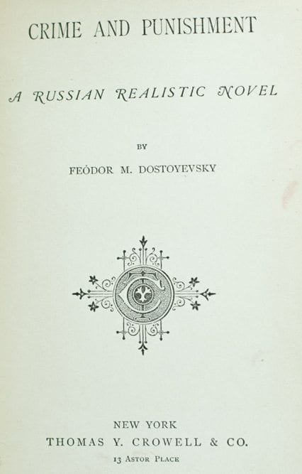 Crime and Punishment Dostoyvesky First Edition