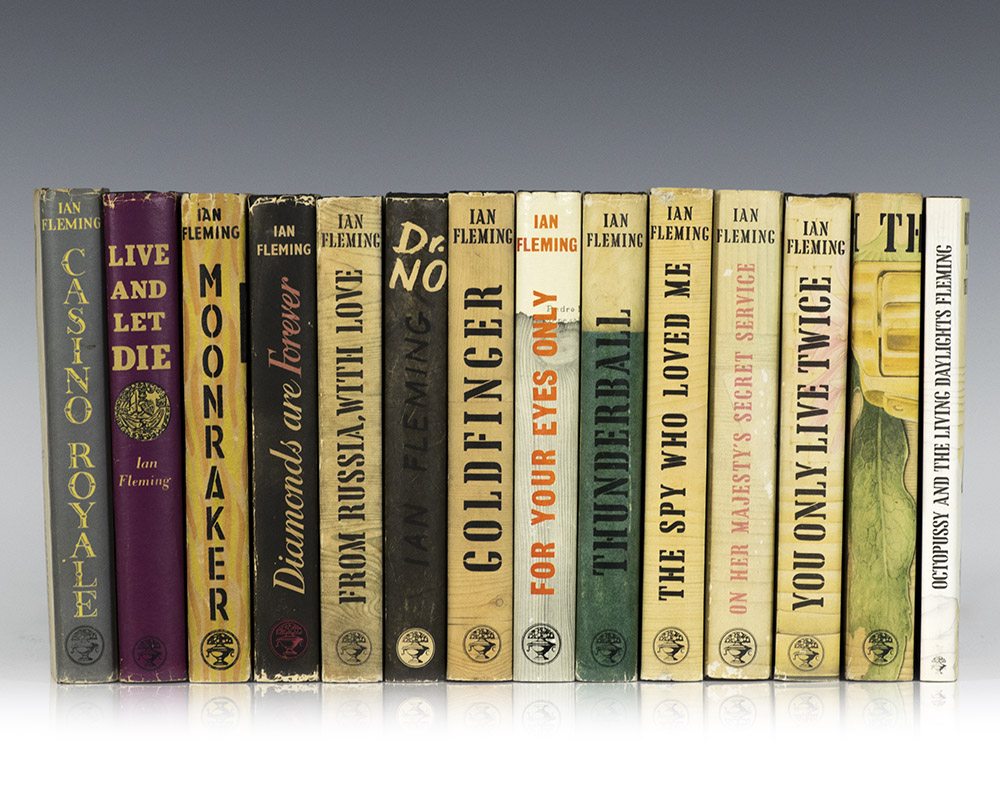 Complete Set of 14 First Edition James Bond Novels: Casino Royale, Live ...