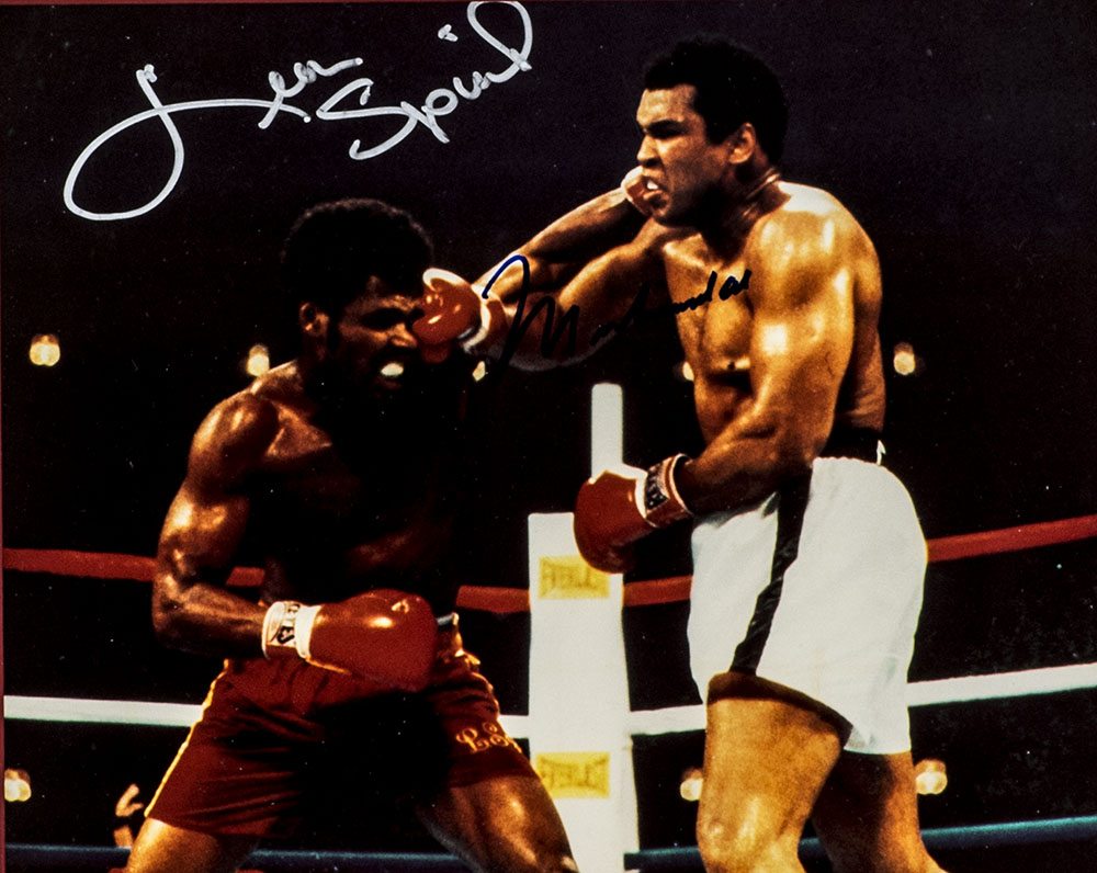 Muhammad Ali Leon Spinks Signed Photograph