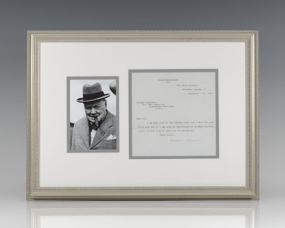 Winston Churchill Autograph Signed Letter Rare