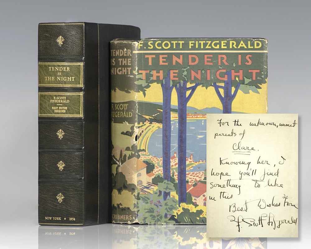 Tender Is The Night F Scott Fitzgerald First Edition Signed Rare Book