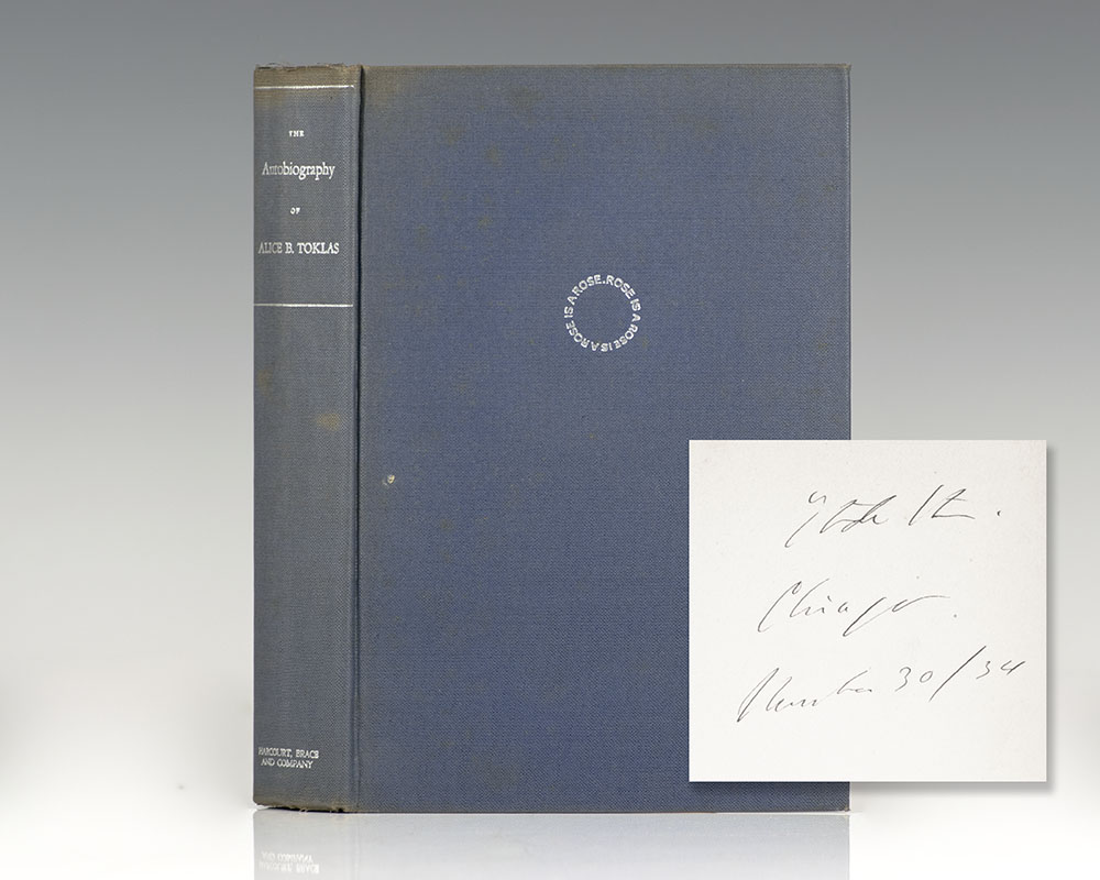 The Autobiography Of Alice B. Toklas Gertrude Stein First Edition Signed