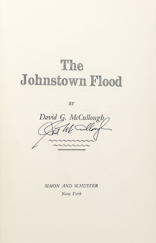 Johnstown Flood David McCullough First Edition Signed