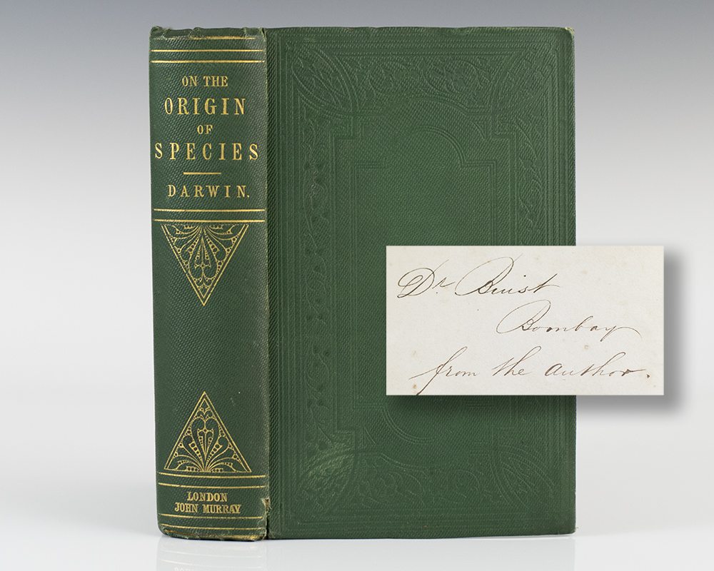 Origin of Species First Edition Charles Darwin Signed