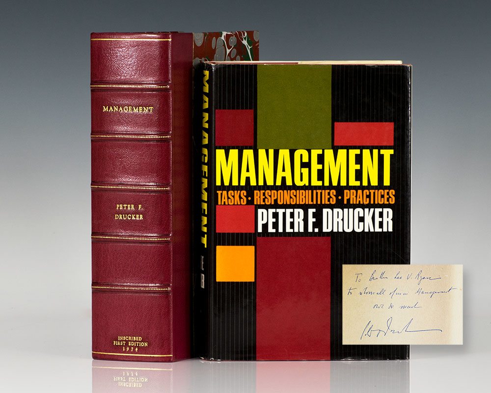 Management Peter Drucker First Edition Signed Rare Book