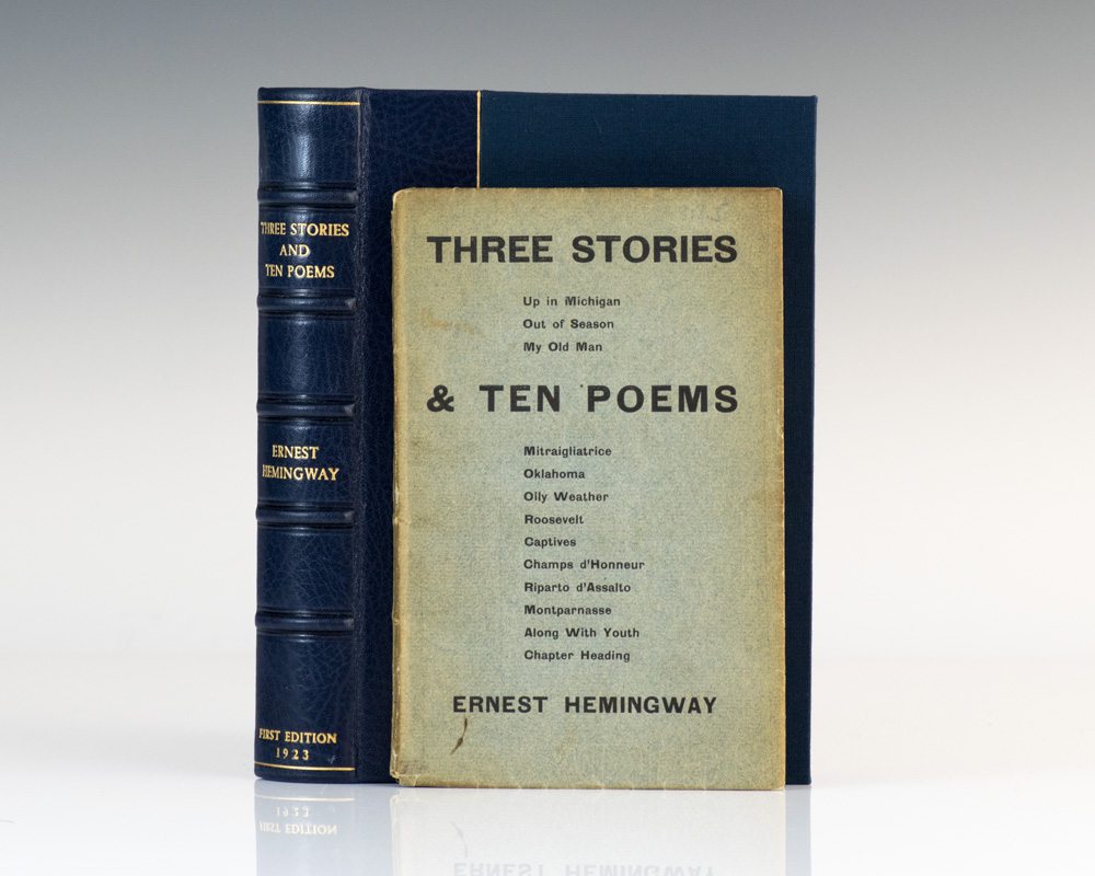 Three Stories And Ten Poems Ernest Hemingway First Edition