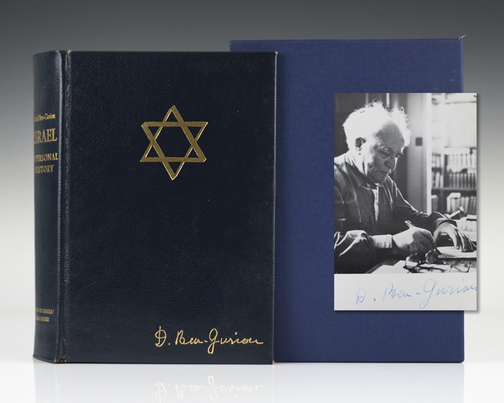 Israel David Ben Gurion Signed Limited First Edition Rare Book