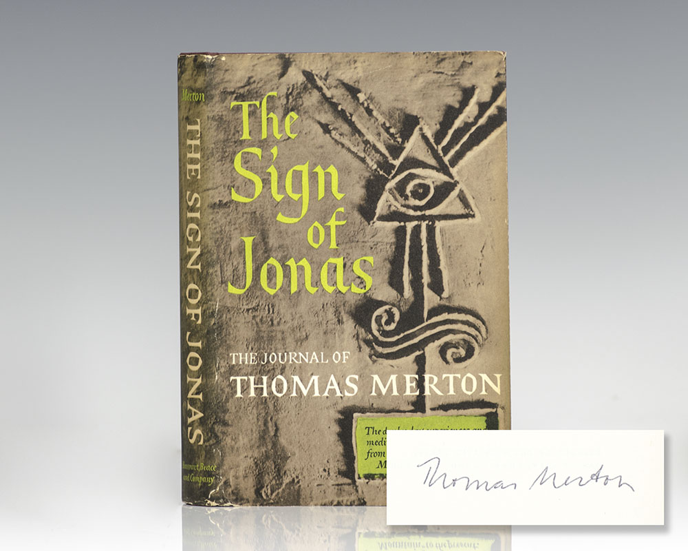 The Sign of Jonas Thomas Merton First Edition Signed