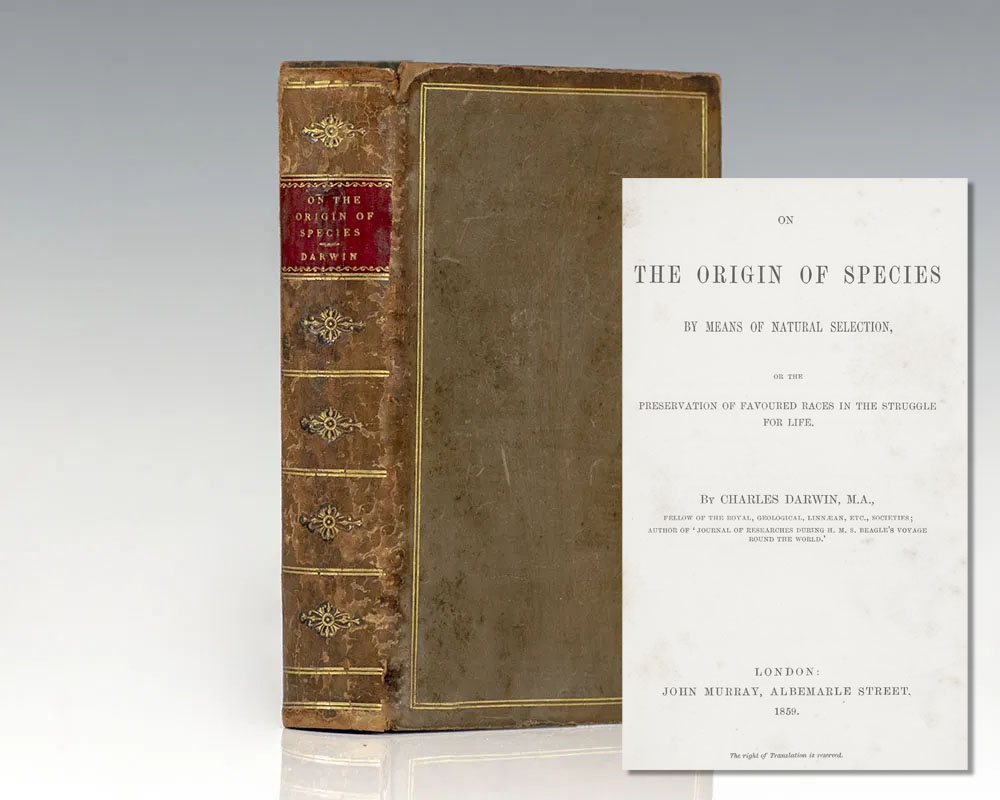 Origin Of Species First Edition Charles Darwin Signed