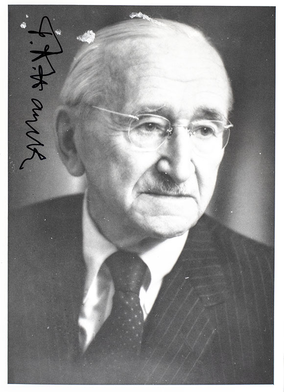 Friedrich August von Hayek Signed Photograph. - Raptis Rare Books ...