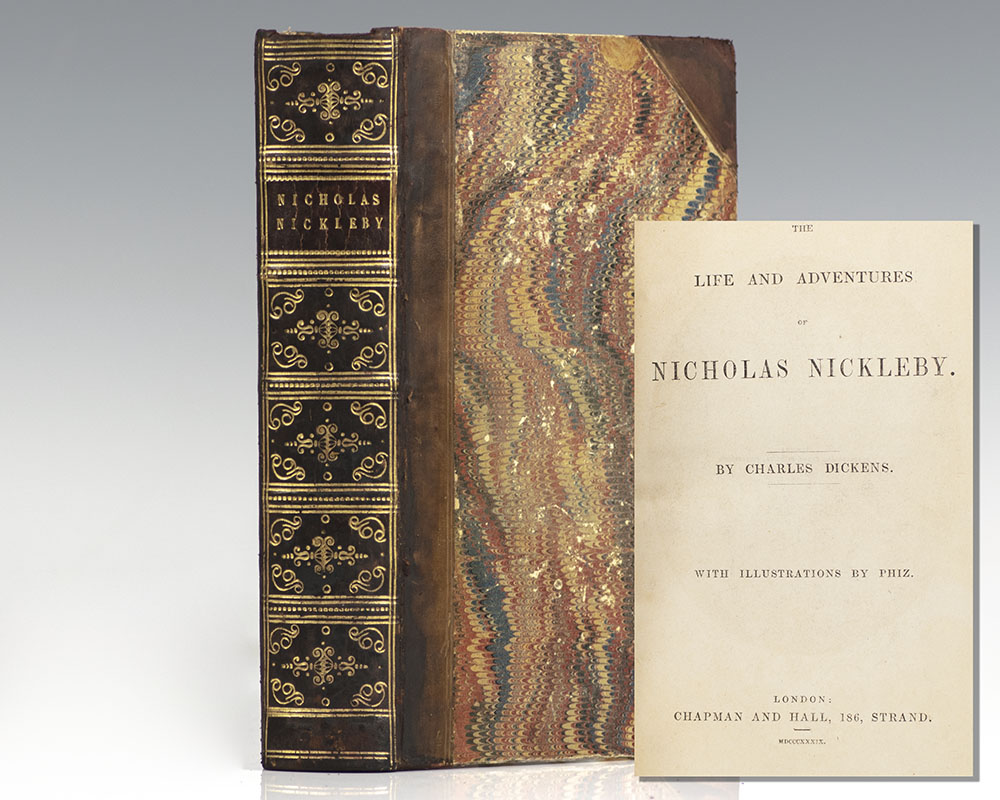 Nicholas Nickleby Charles Dickens First Edition Finely Bound