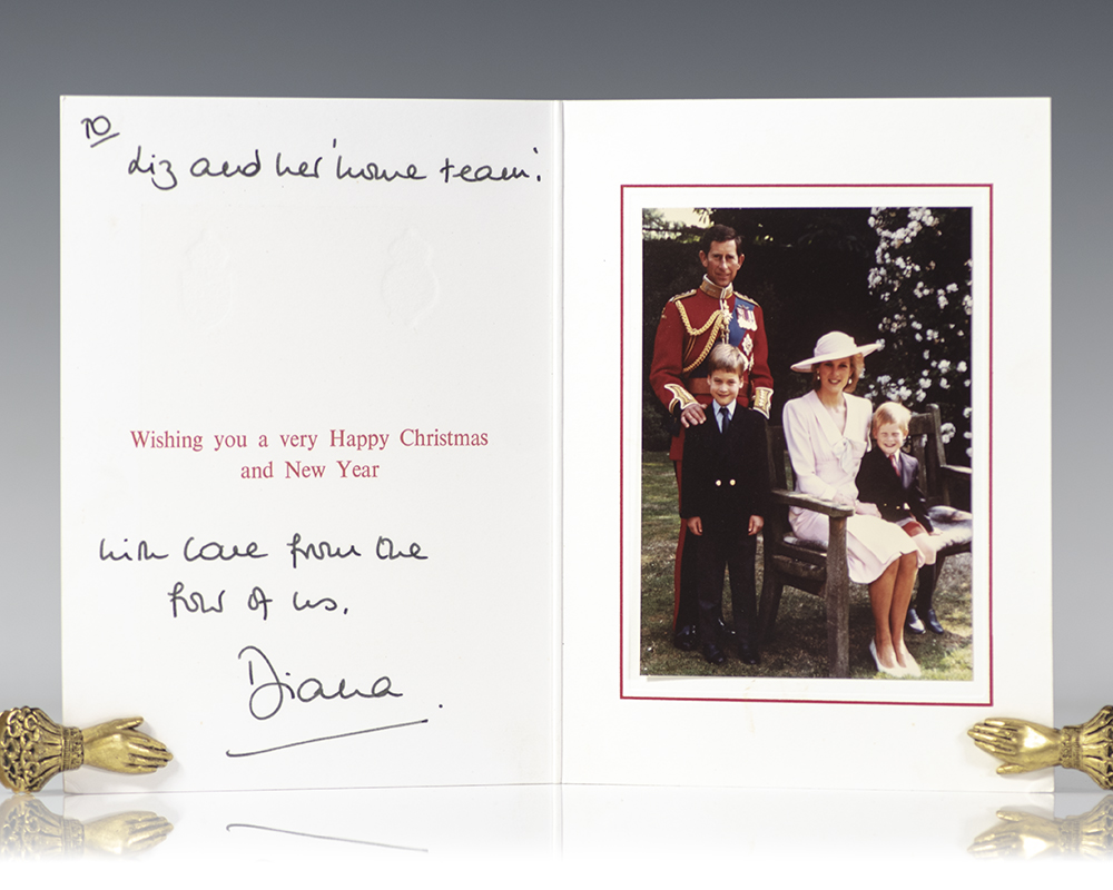 Princess Diana Signed Christmas Card. - Raptis Rare Books | Fine Rare ...