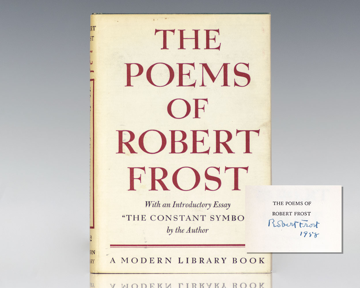 The Poems of Robert Frost First Edition Signed Modern Library