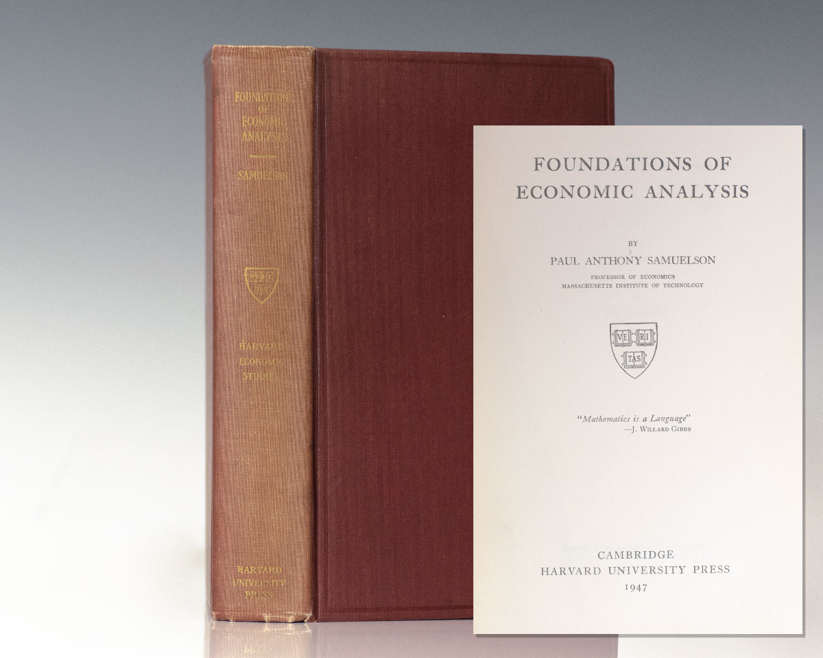 Foundations of Economic Analysis. - Raptis Rare Books | Fine Rare