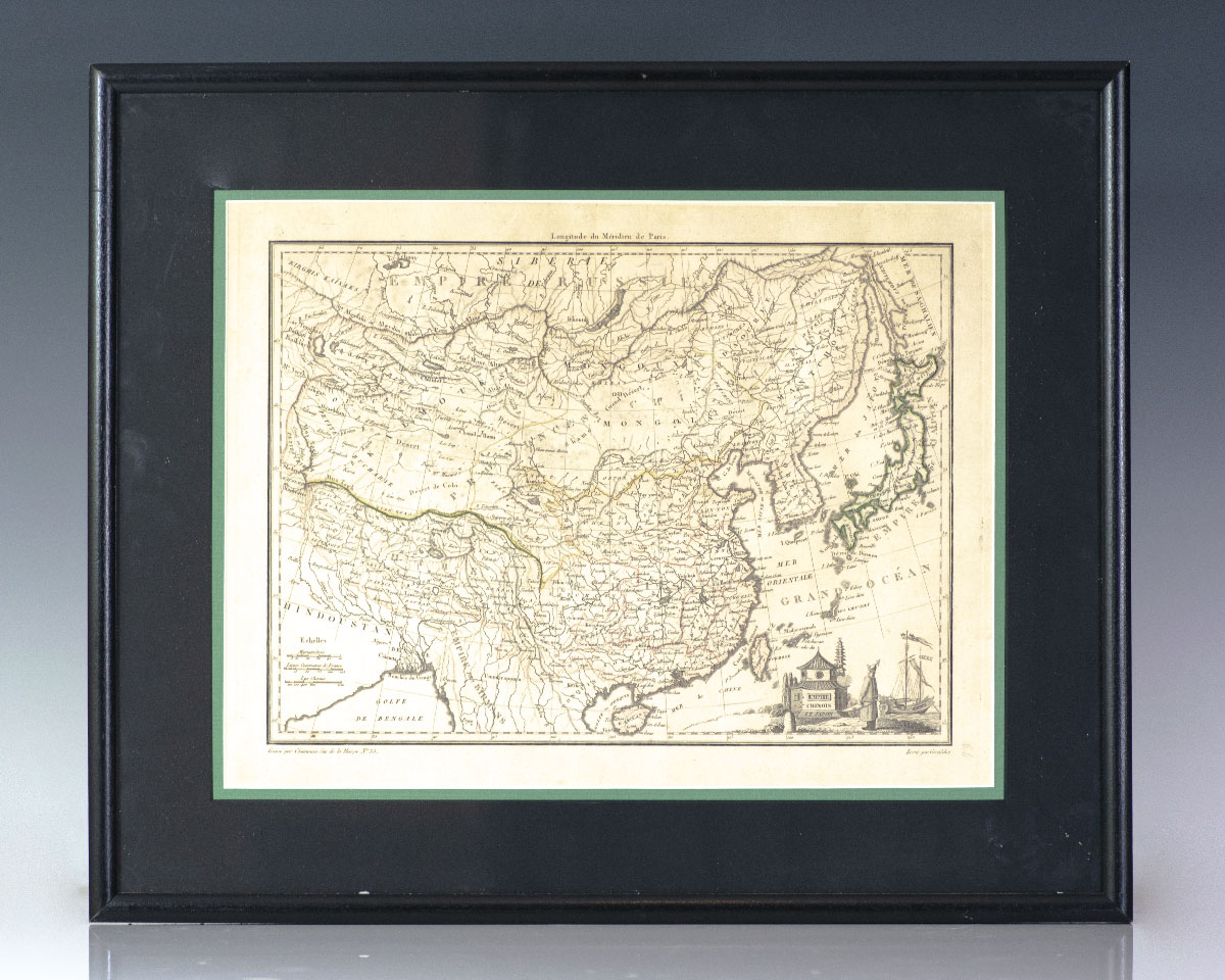 Empire Chinois et Japon. [Nineteenth Century Conrad Malte-Brun Map of ...