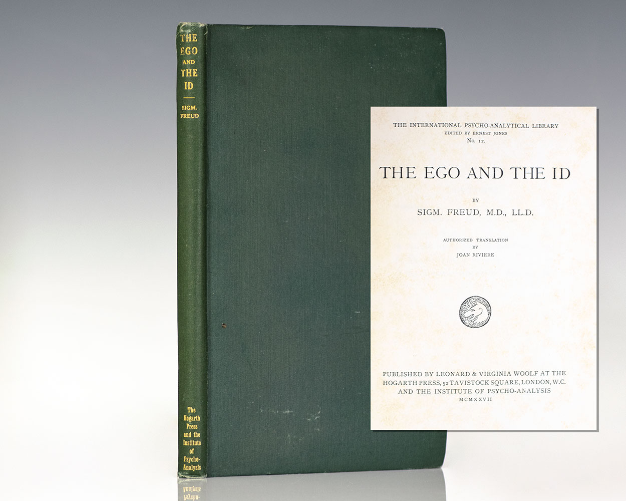 The Ego and the Id. - Raptis Rare Books | Fine Rare and