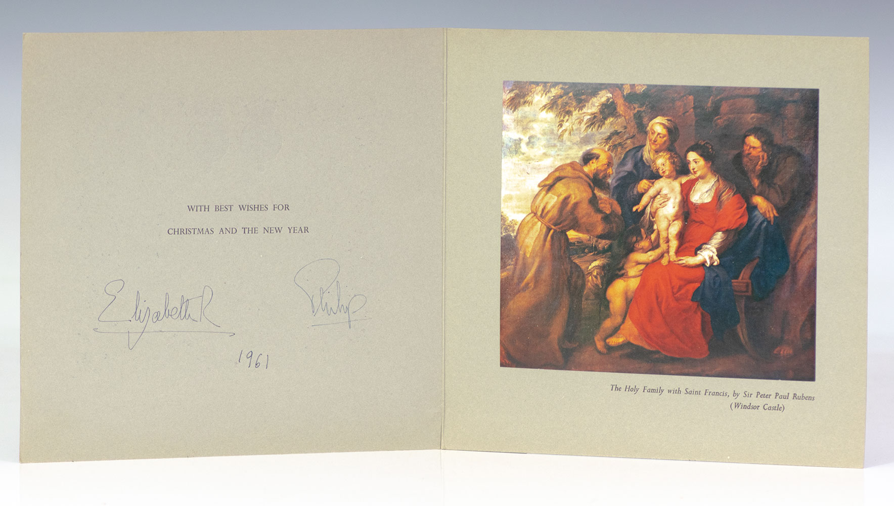 Queen Elizabeth and Prince Philip Signed Royal Family Christmas Card  Collection. - Raptis Rare Books