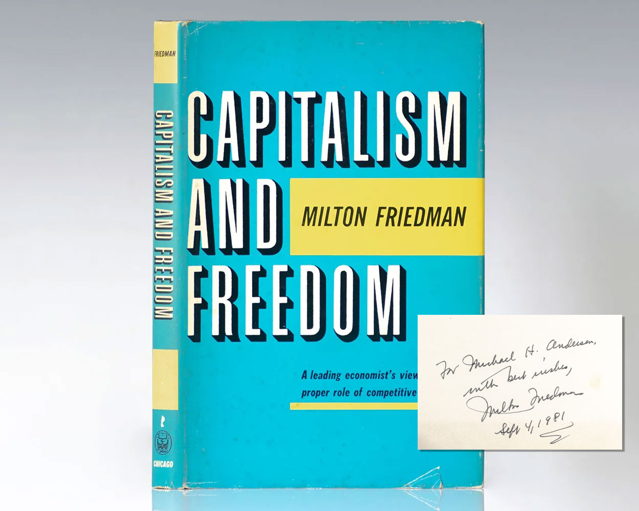 Capitalism And Freedom Milton Friedman First Edition Signed