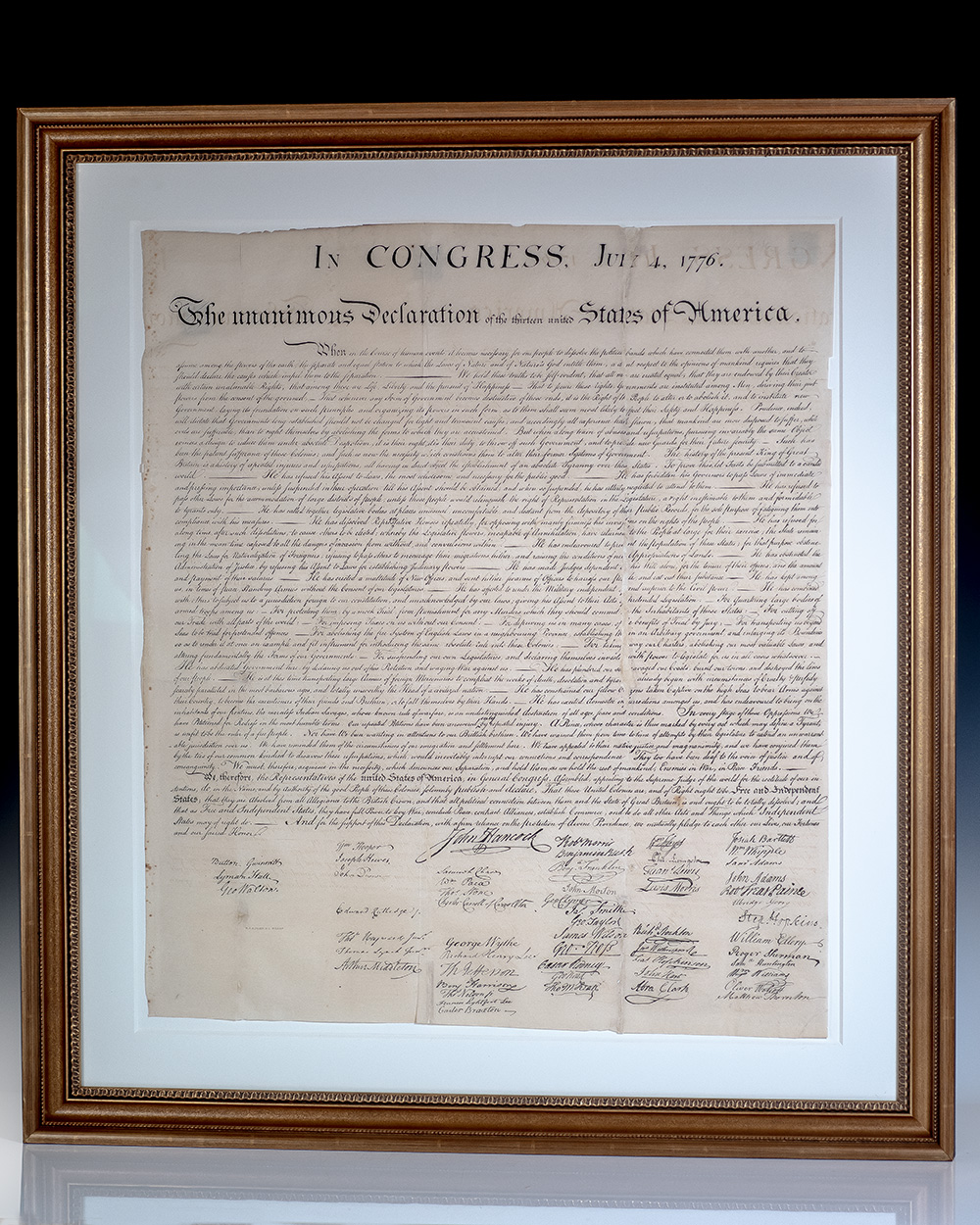 The Unanimous Declaration of the Thirteen United States of America ...