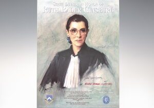 Signed by Justice Ruth Bader Ginsburg; Martin Ginsburg and artist Everett Raymond Kinstler